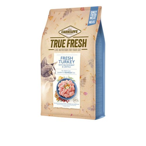 Корм сухий для котів Carnilove True Fresh Cat Turkey з індичкою, 4,8 кг 172161 фото